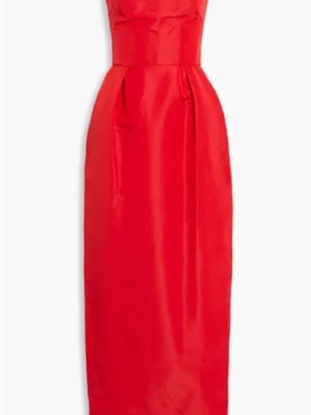 Monique Lhuillier Res Strapless Pleated Faille Satin Wedding Guest Dress NWT